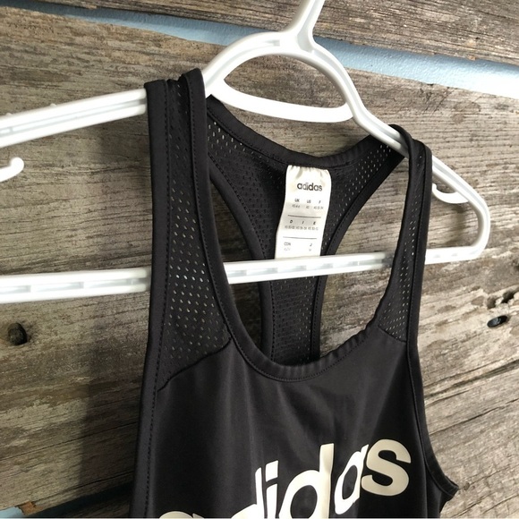 Adidas Size XS Black Split Back Activewear Tank Top - Picture 2 of 6